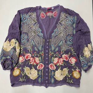 Embroidered Silk Blouse